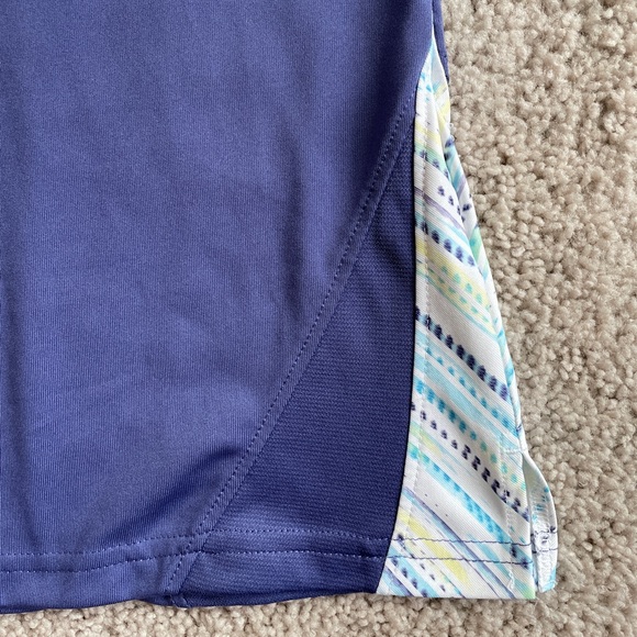 Pebble Beach Dry-Luxe Performance Golf Sleeveless Polo Top Medium Purple White - Picture 5 of 8